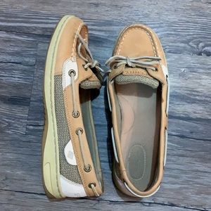 Sperrys, tan, women’s 7.5